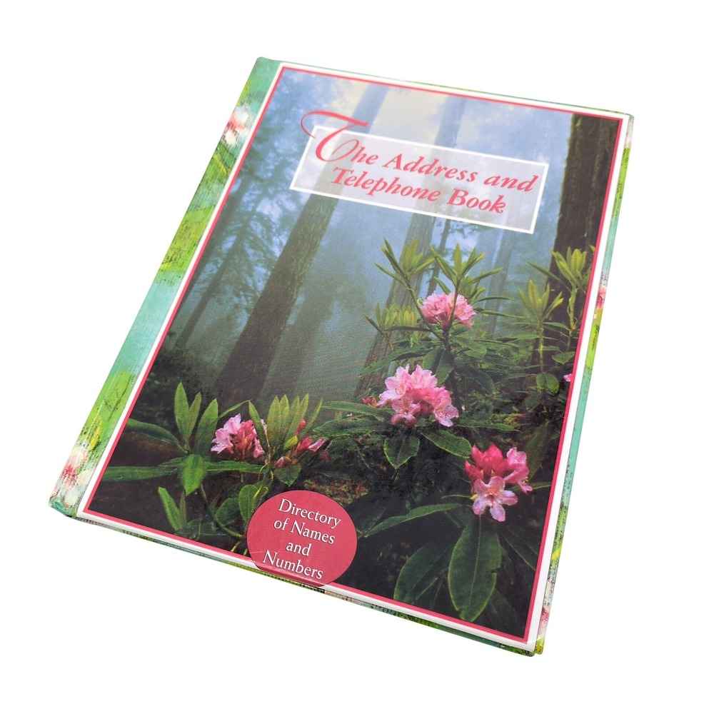 Tormont Vintage 1995 Floral Address Book Telephone Nature Photography Hardcover‎
